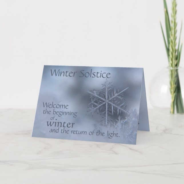 Cartão De Festividades Solstício de Inverno Dia Mais Longo Retorno à Luz  (Frente)