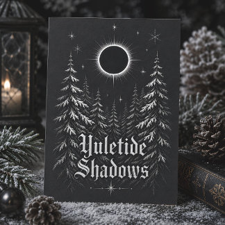 Cartão De Festividades Sombras de Yule Natal Sombrio Gótico Férias de Inv