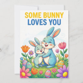 Cartão De Festividades Some Bunny Loves You Cute Easter Bunny Card
