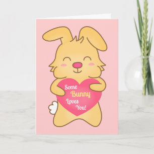 Cartão De Festividades Some bunny loves you, cute humor
