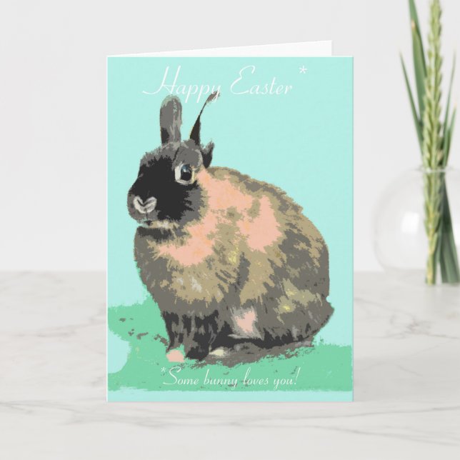 Cartão De Festividades Some bunny loves you Easter card (Frente)