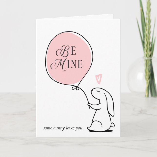 Cartão De Festividades Some bunny loves you Valentine's Day Personalized (Frente)