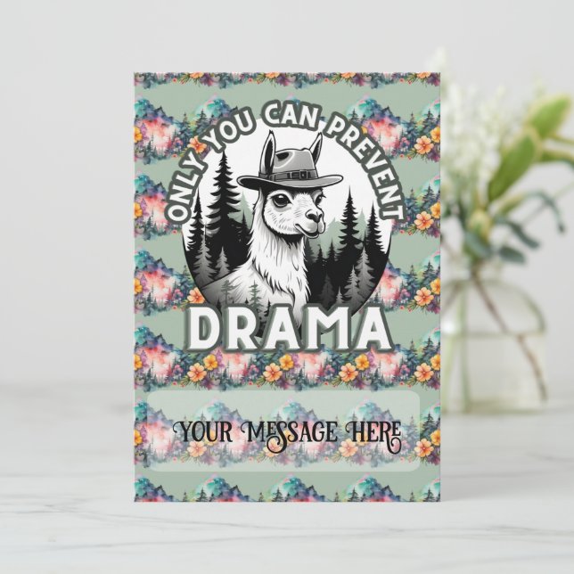 Cartão De Festividades Somente Você Pode Impedir A Floresta De Lama De Dr (Em pé/Frente)