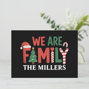 Cartão De Festividades Somos Família Natal Personalizado Família Casal
