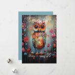 Cartão De Festividades Son 20 Birthday Abstrato-Owl<br><div class="desc">Uma coruja muito colorida com olhos largos em um padrão de abstrato para seu filho que está fazendo 20 anos de idade. Verso apropriado nas costas para celebrar este marco.</div>