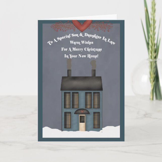 Cartão De Festividades Son & Duaghter em Direito, Natal de 1rua em Nova C (Frente)