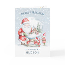 Son Snow Globe Papais noeis Elf Christmas