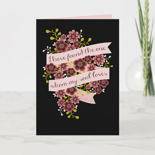 Cartão De Festividades Song of Solomon Love Quote Greeting Card (Frente)
