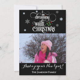 Cartão De Festividades Sonhando Com Um Feriado De Natal Branco