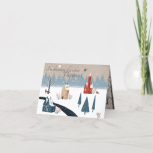 Cartão De Festividades Sonhando com um Natal Branco - Vila Rústica