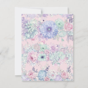 Cartão De Festividades Sonho chique Mist Flower Wredies   Pastel Ju
