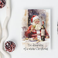 Sonho com Papais noeis de vinho branco de Natal
