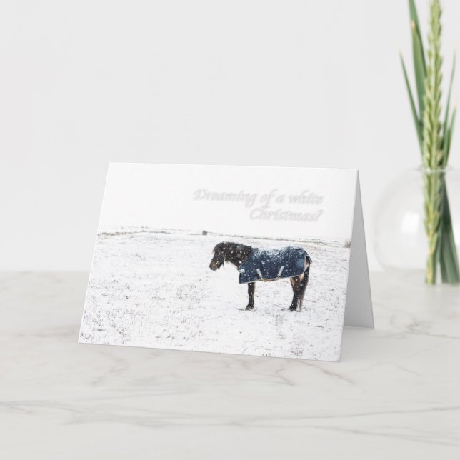 Cartão De Festividades Sonho do White Christmas? (Frente)