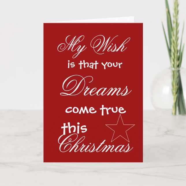 Cartão De Festividades Sonhos de Natal (Frente)