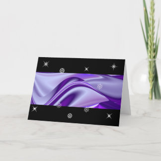 Cartão De Festividades Sonhos de neve roxa, Abstrato Fantasy Arte Arco-Ír