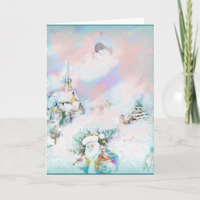 Cartão De Festividades Sonhos do Natal (Frente)