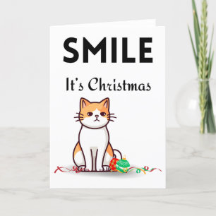 Cartão De Festividades Sorria É Natal