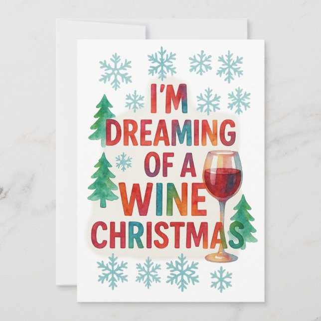 Cartão De Festividades Sorrisos de Natal em Tinta Álcool (Frente)