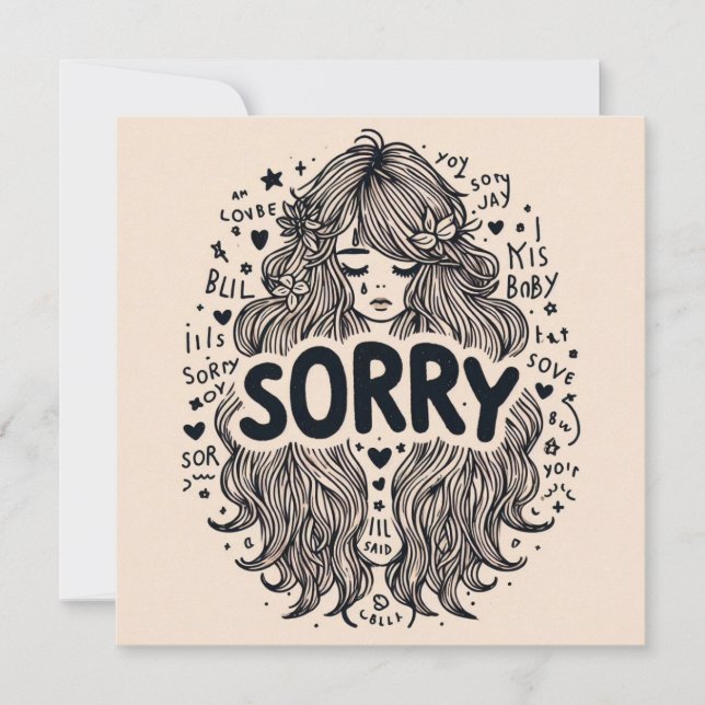 Cartão De Festividades Sorry Cards  (Frente)