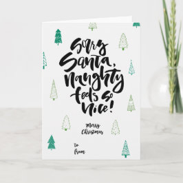 Cartão De Festividades Sorry Santa...