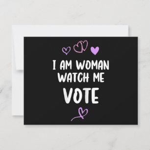 Cartão De Festividades Sou Mulher, Cuidado Para Votar