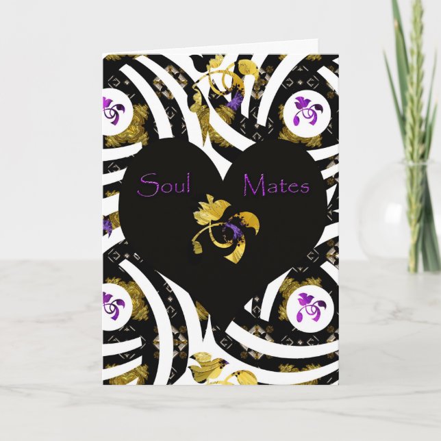 Cartão De Festividades "Soul Mates Forever greeting card".* (Frente)