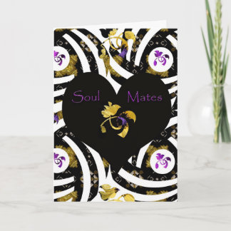 Cartão De Festividades "Soul Mates Forever greeting card".*