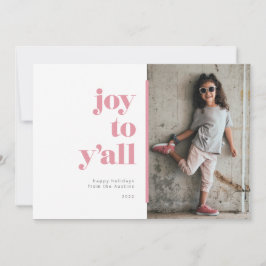 Cartão De Festividades Southern Sweetness Joy to Y All Photo Holiday Card
