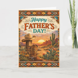 Cartão De Festividades Southwestern Desert Cowboy Fathers Day
