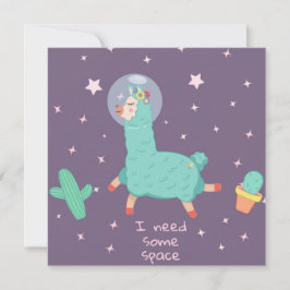 Cartão De Festividades Space Llama