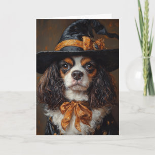 Cartão De Festividades Spaniel Feitiçaria Halloween