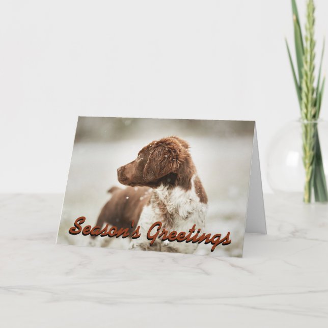 Cartão De Festividades Spaniel puppy Christmas card (Frente)
