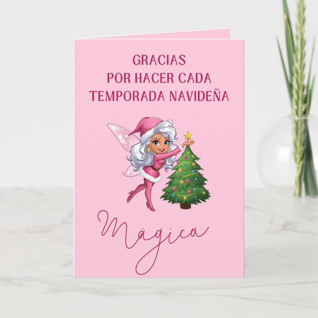 Cartão De Festividades Spanish Christmas Card For Women (Frente)