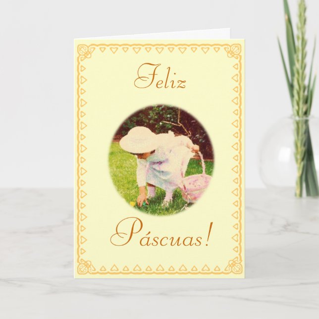 Cartão De Festividades Spanish: Happy Easter (Frente)