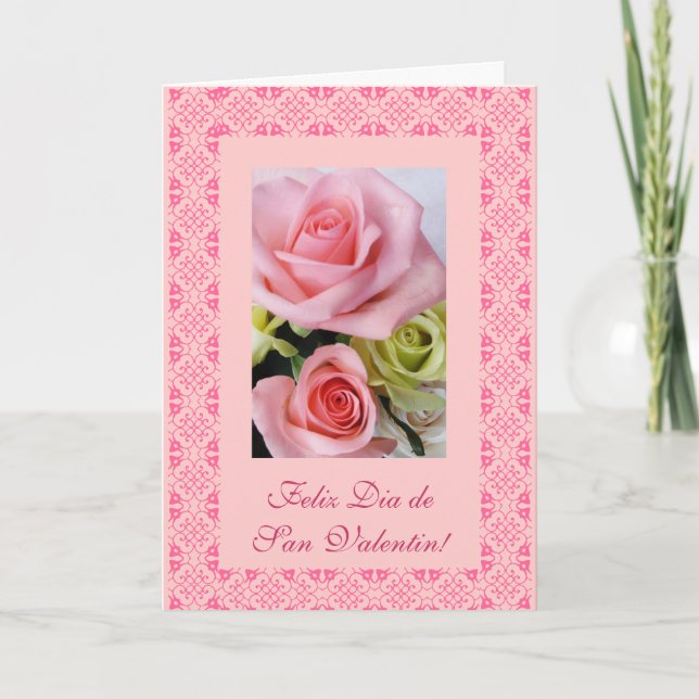 Cartão De Festividades Spanish: Valentine's Day - Dia de San Valentin (Frente)