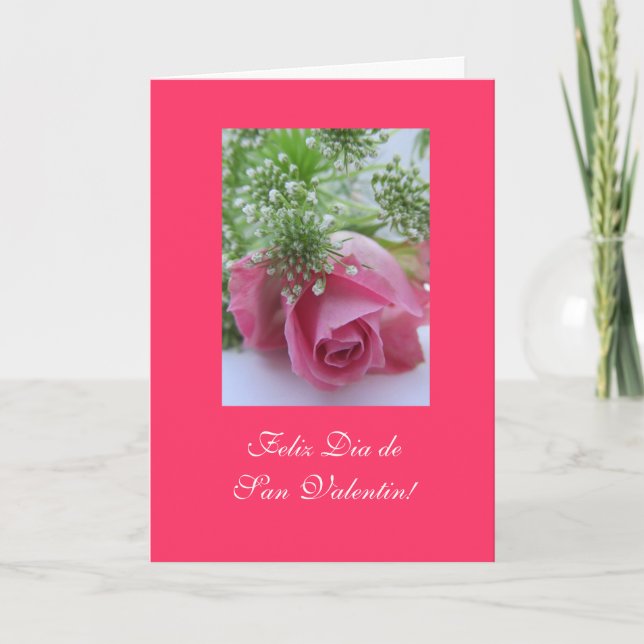 Cartão De Festividades Spanish: Valentine's Day/ Dia San Valentin (Frente)