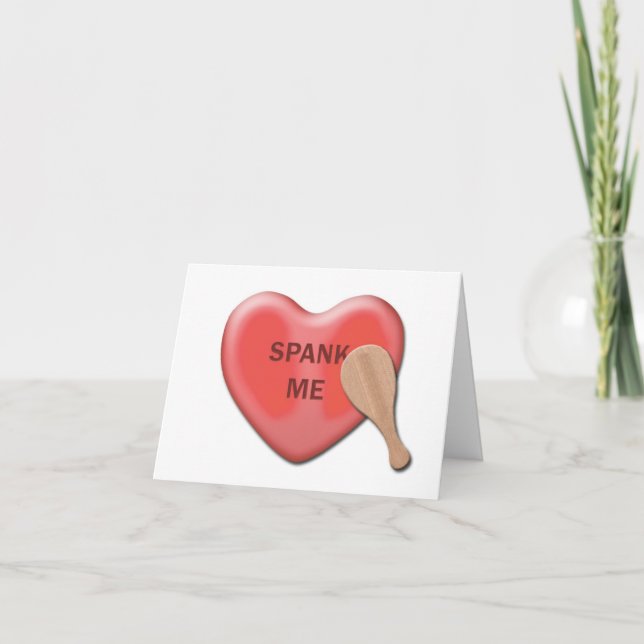 Cartão De Festividades "Spank Me" Valentine Card (Frente)