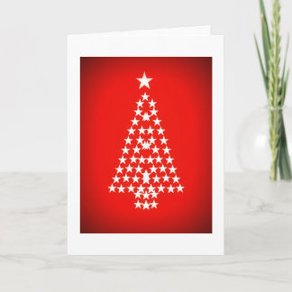 Cartão De Festividades Sparkly Christmas Tree, red