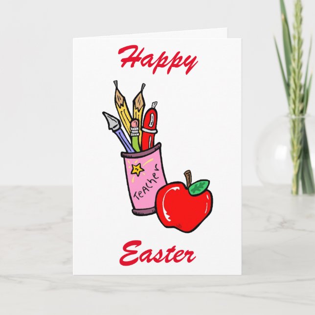 CARTÃO DE FESTIVIDADES **SPECIAL EASTER WISHES TO MY TEACHER*** CARD (Frente)