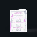 Cartão De Festividades Special Granddaughter Pink Grey Tulip Card<br><div class="desc">Send a lovely card to your special granddaughter to celebrate any occasion: birthday,  graduation,  or just because.</div>