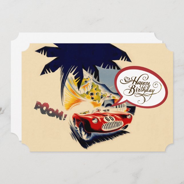 Cartão De Festividades Speed Demon Birthday (Frente/Verso)