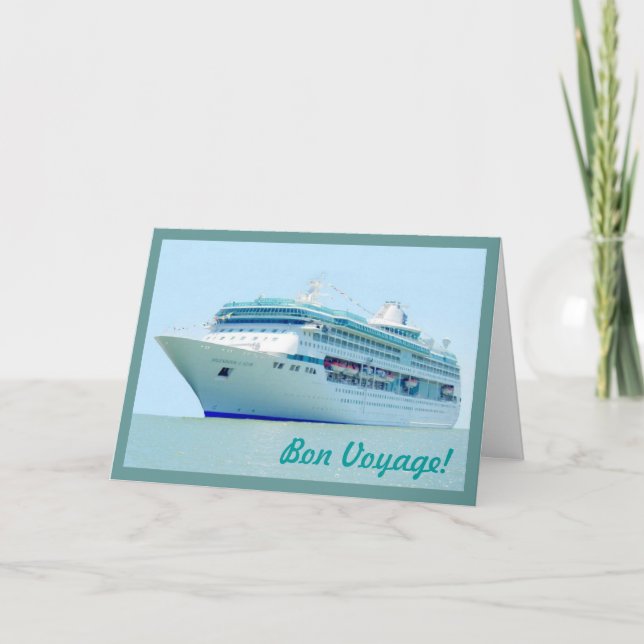 Cartão De Festividades Splendid Sailing Bon Voyage Card (Frente)