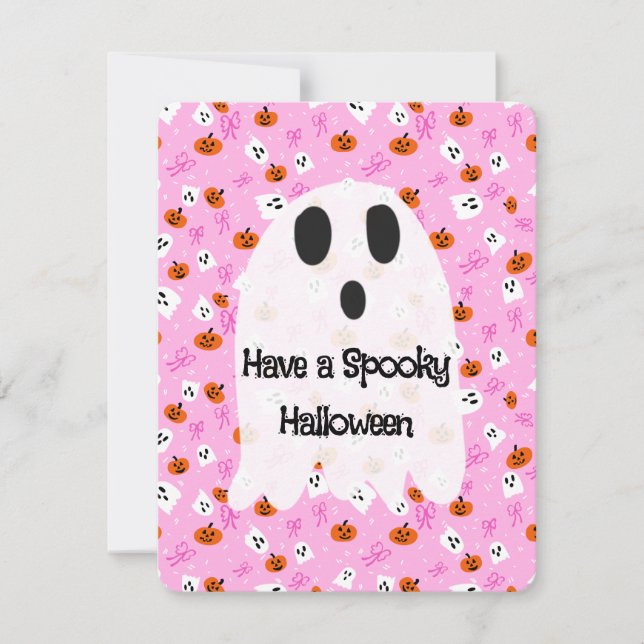 Cartão De Festividades Spooky Halloween  (Frente)