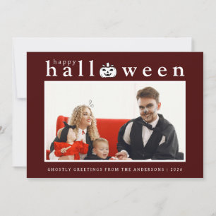 Cartão De Festividades Spooky Jack-o'-lanterna Feliz Halloween 1 Foto