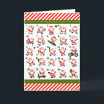 Cartão De Festividades sports Christmas holiday cards<br><div class="desc">Sports-themed Advent calendar design. Edit to to easily customize.</div>