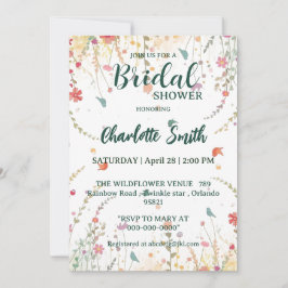 Cartão De Festividades Spring Watercolor Birds Floral Wildflower Name