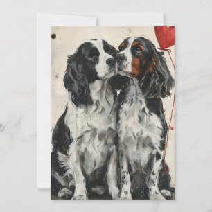 Cartão De Festividades Springer Spaniel Dia dos Namorados
