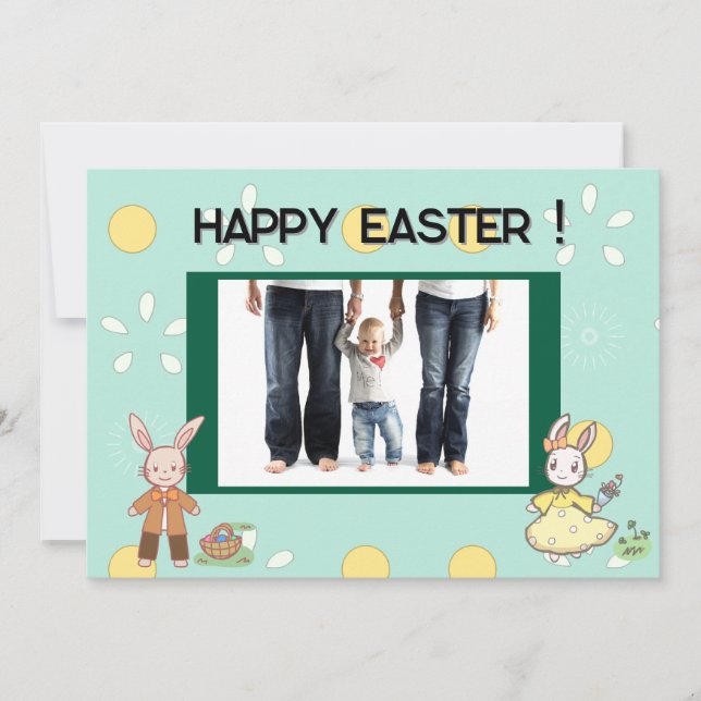 Cartão De Festividades Springtime Bunny Joy Card (Frente)