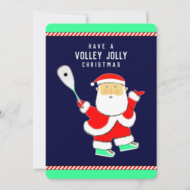 Cartão De Festividades Squash Player Christmas (Frente)