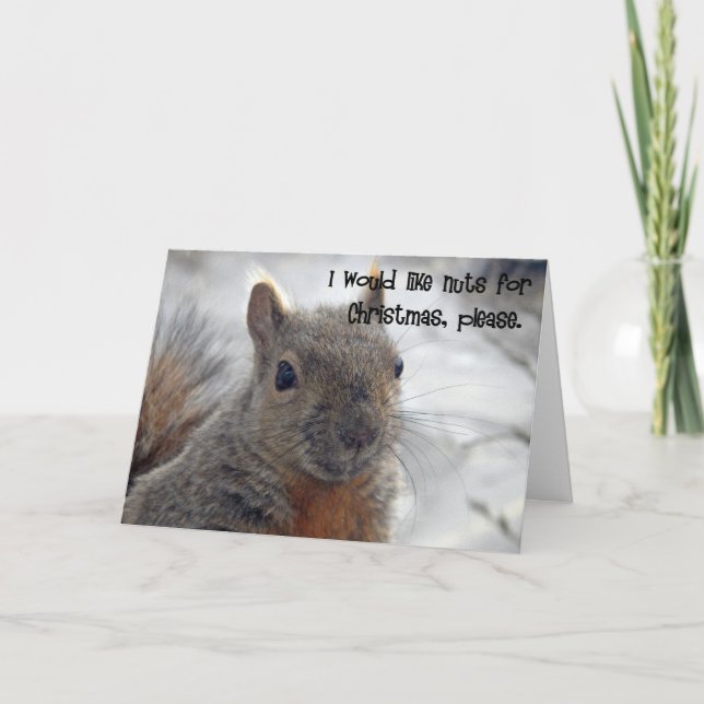 Cartão De Festividades squirrel's christmas wish (Frente)